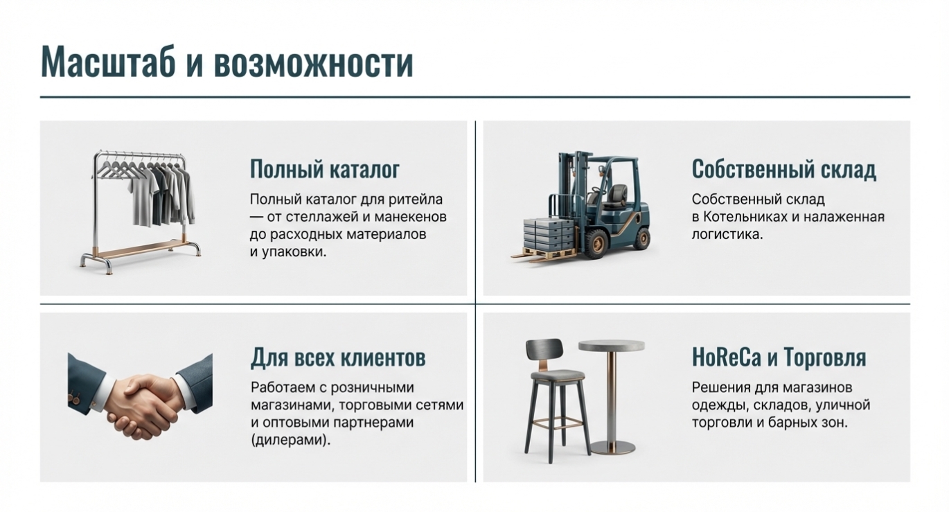 Выбор и расстановка торгового оборудования
