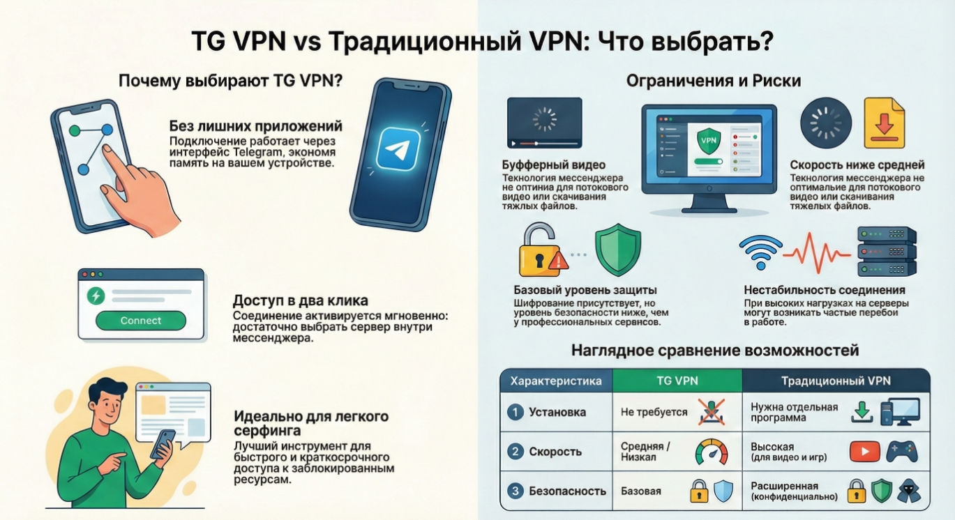 Что представляет собой TG VPN