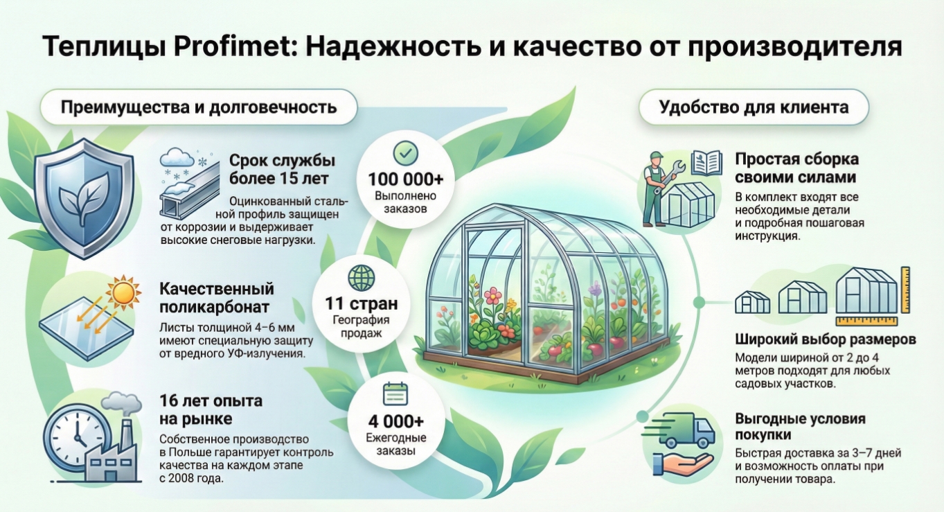 Почему выбирают поликарбонат для теплиц?