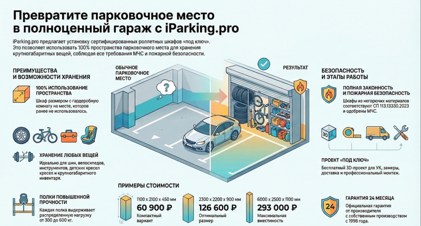 Роллетные штабы для парковки под ключ: защита и эстетика