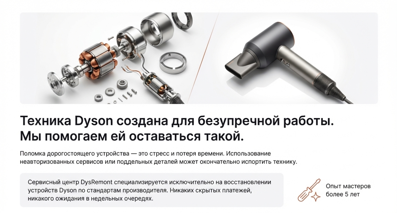 Основные поломки Dyson: таблица неисправностей