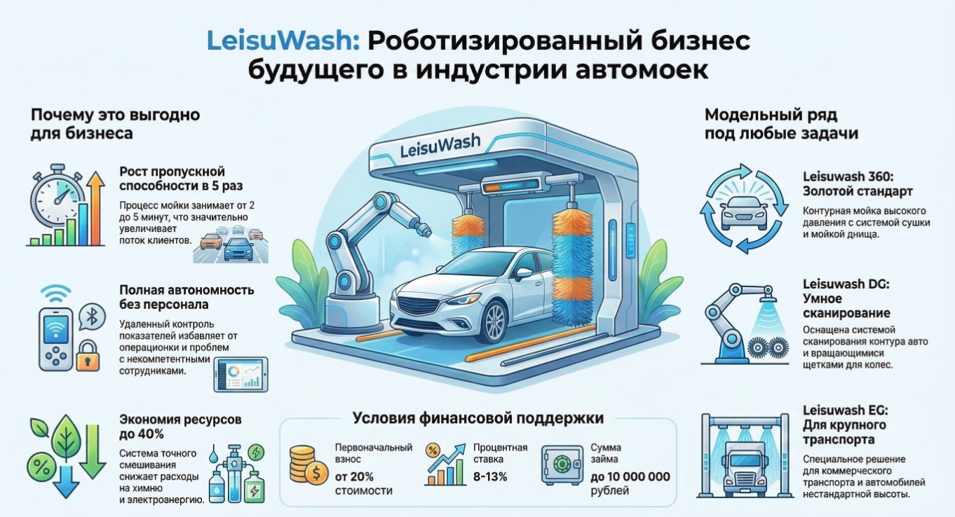 Почему бесщеточные роботы вытесняют портальные мойки
