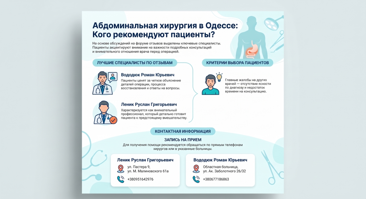 Кто такой абдоминальный хирург и чем он занимается