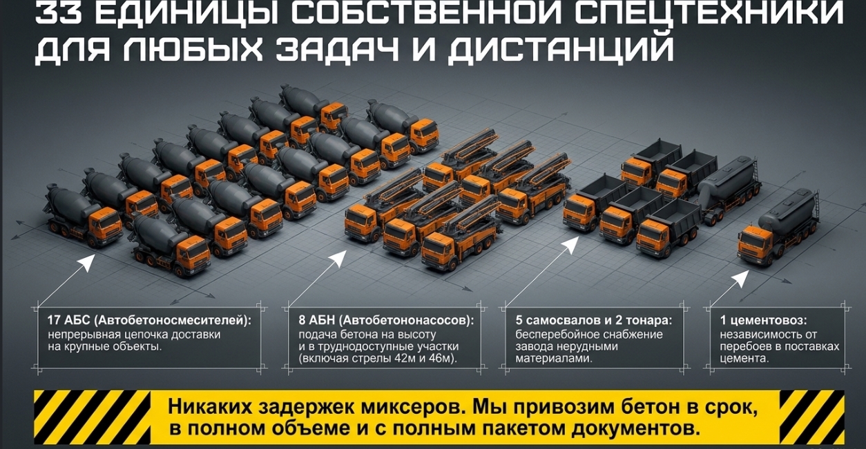 Цена бетона с доставкой в Тучково: из чего складывается